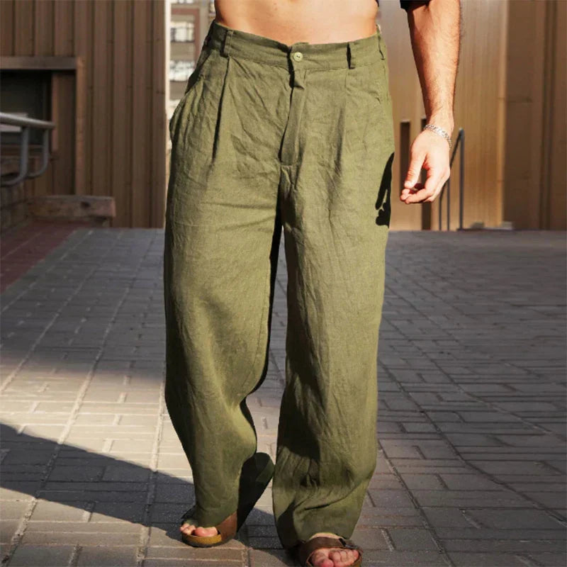 DARIO | WIDE-LEG LINEN PANTS