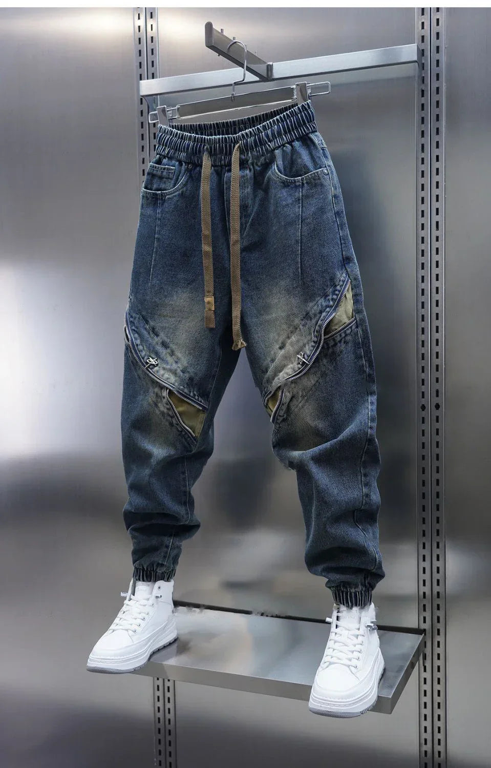Ellis™ | Baggy Denim Trousers with Belt
