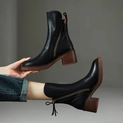 Mandy™ - Leather Ankle Boots