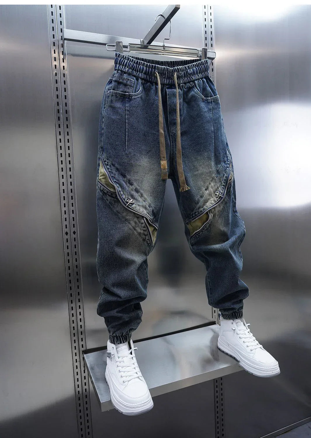 Ellis™ | Baggy Denim Trousers with Belt