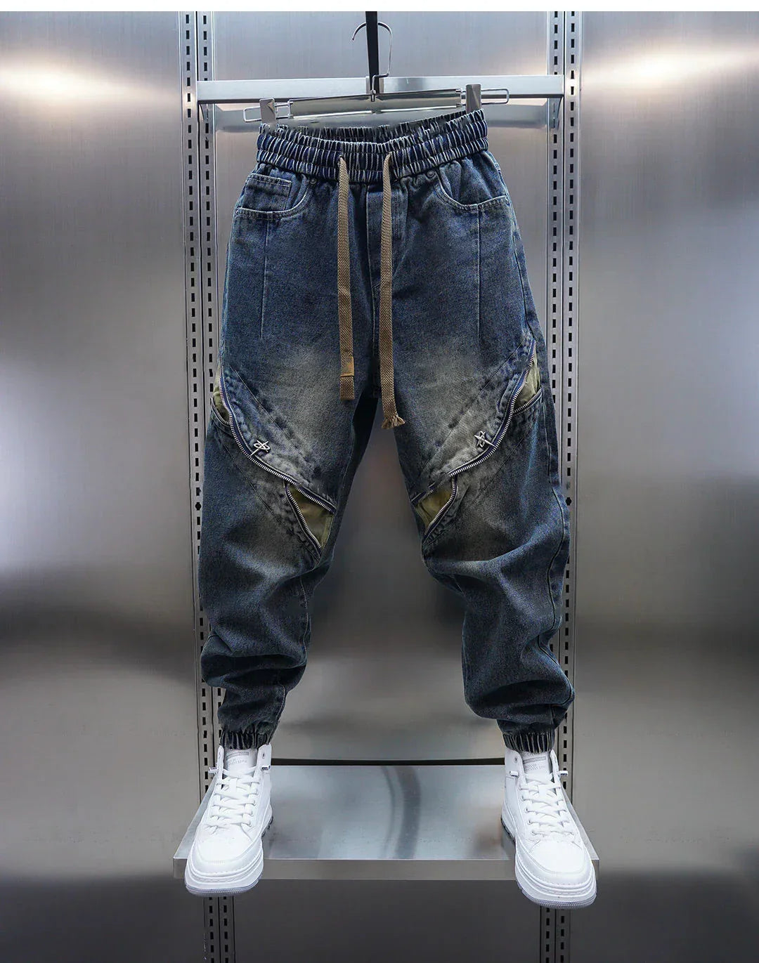 Ellis™ | Baggy Denim Trousers with Belt