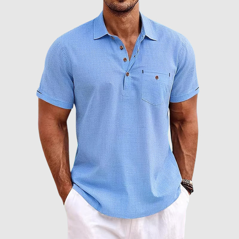 Sebastian Reed Linen Polo Shirt