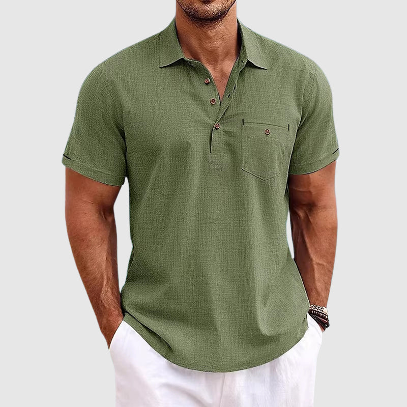 Sebastian Reed Linen Polo Shirt