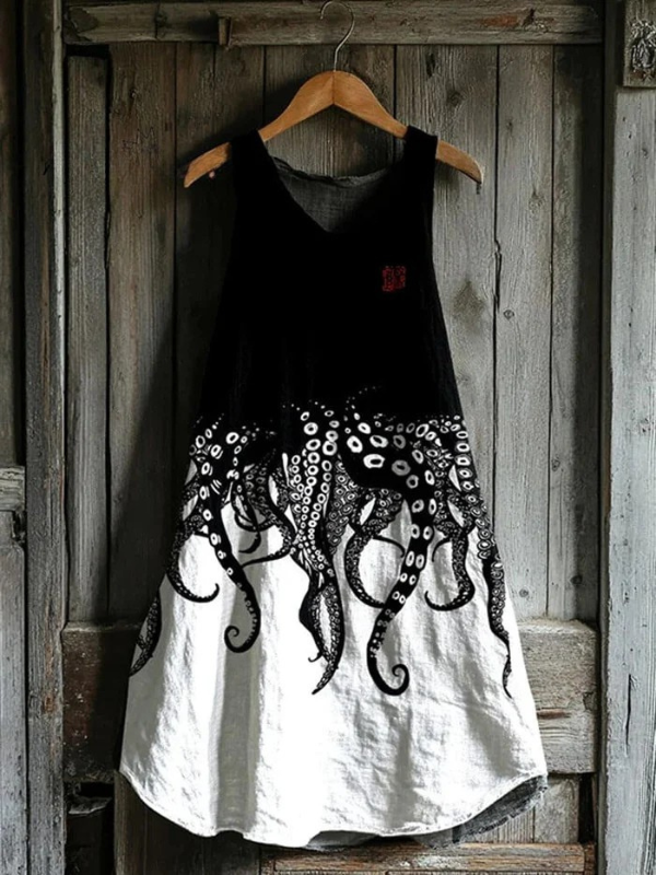 Sélène – Octopus Print Dress