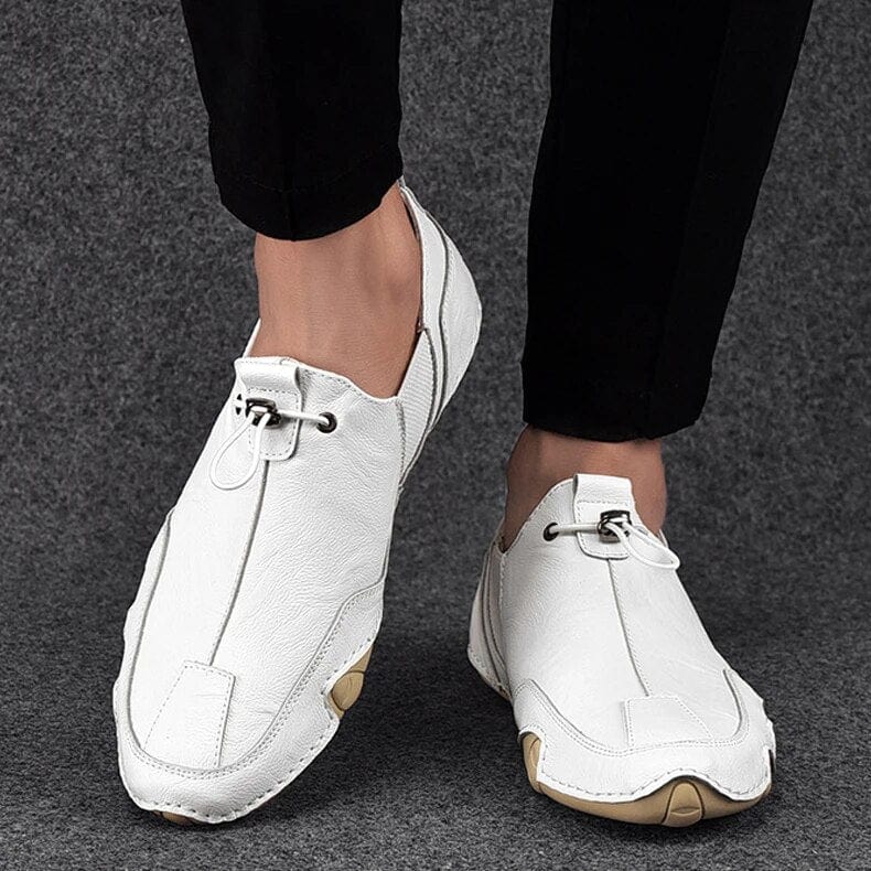 LORENZO LEATHER SLIP-ONS