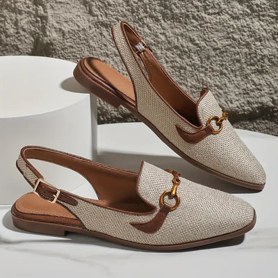 BIANCA | Elegant retro flat sandals for a refined look