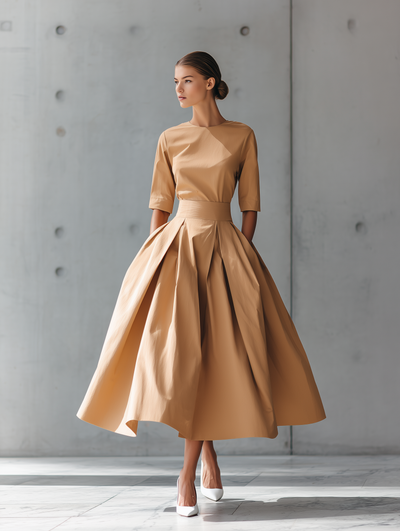 Structured Maxi Dress in Cotton