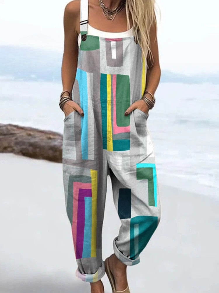 Agnès | Graphic Blocks Jumpsuit