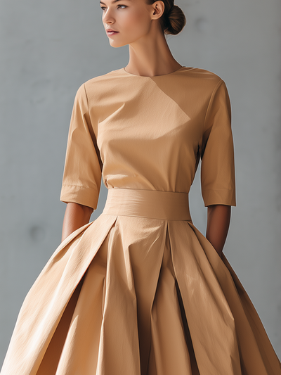 Structured Maxi Dress in Cotton