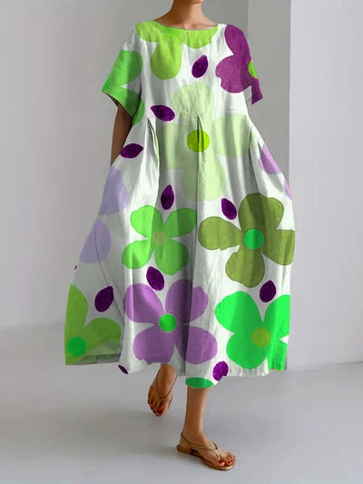 VALENTINA | Summer Floral Dress with Flattering Cut and Freedom of Movement