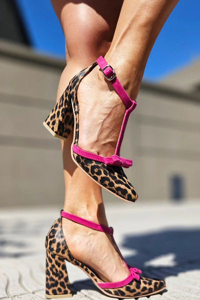 Beauu™ | Green Leopard Print Sandals with Colorful Details
