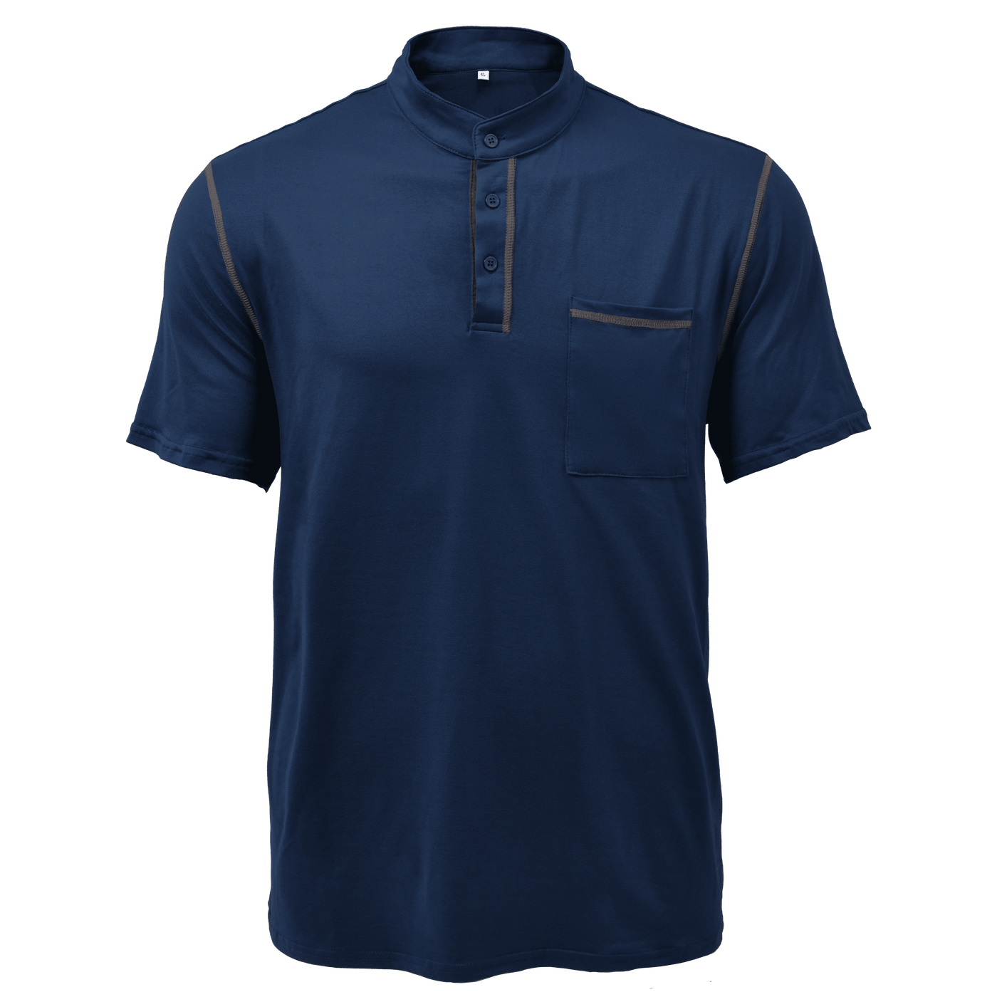 Elmor Men's Henley Collar Cotton Shirt