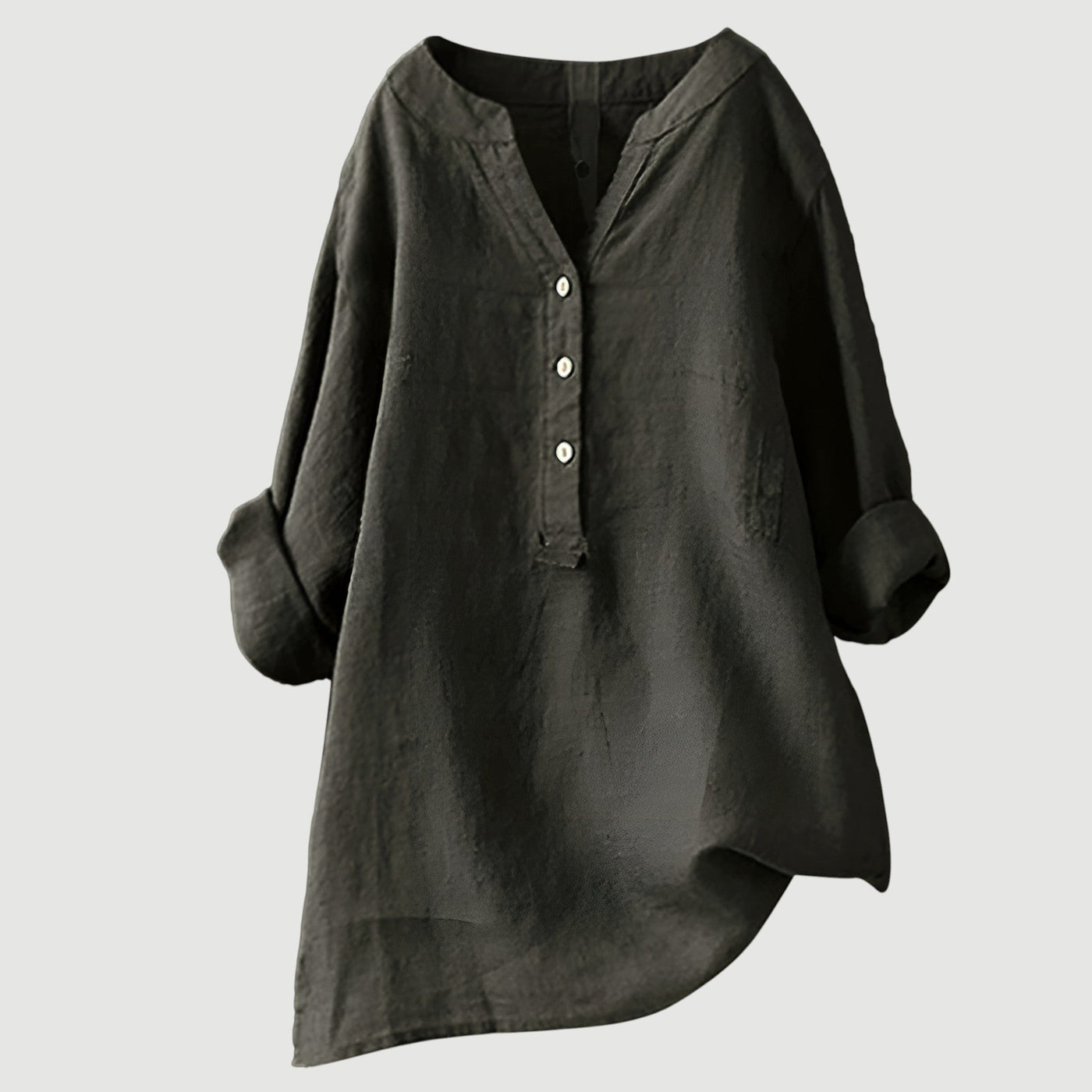 Amelia | Airy linen blouse with button details