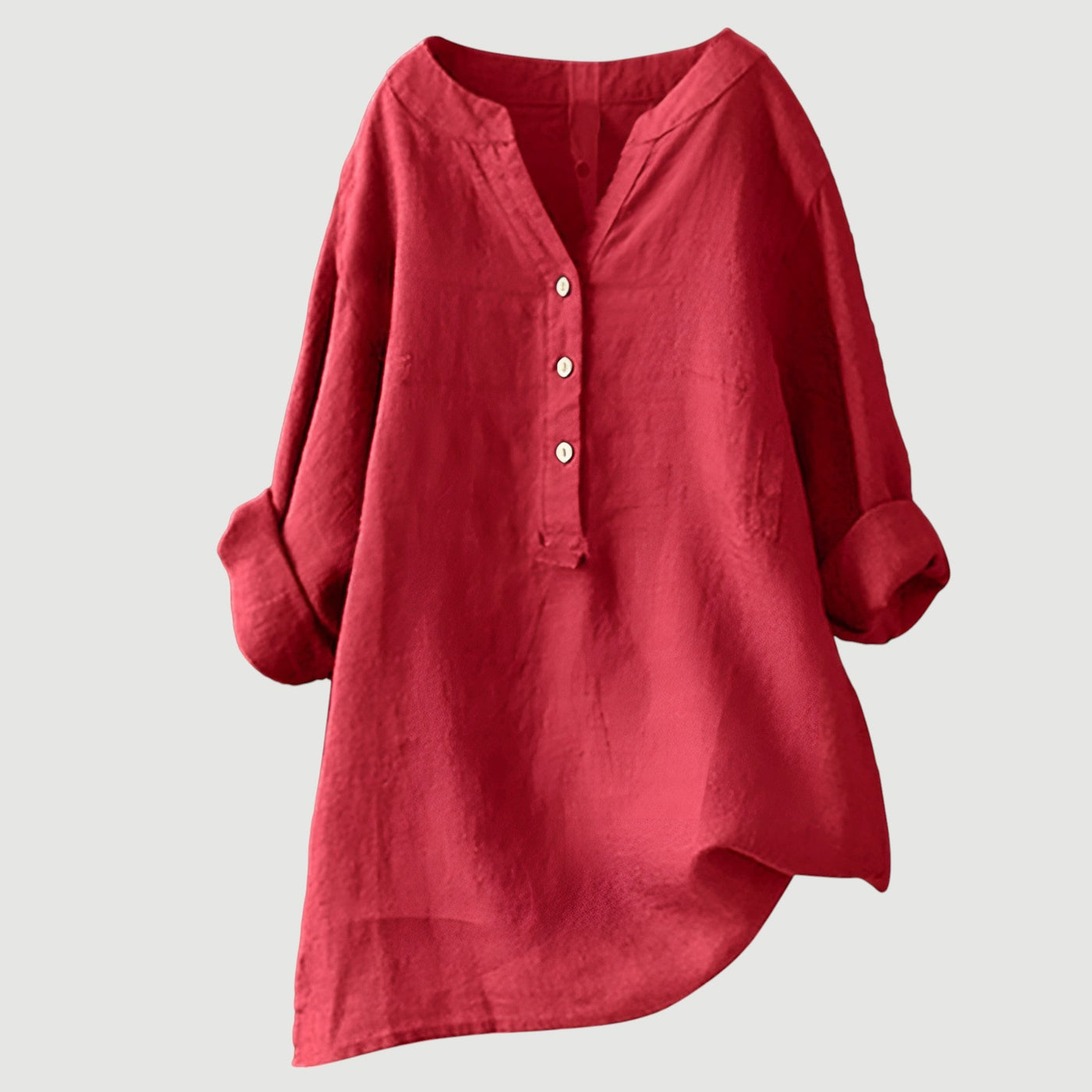 Amelia | Airy linen blouse with button details