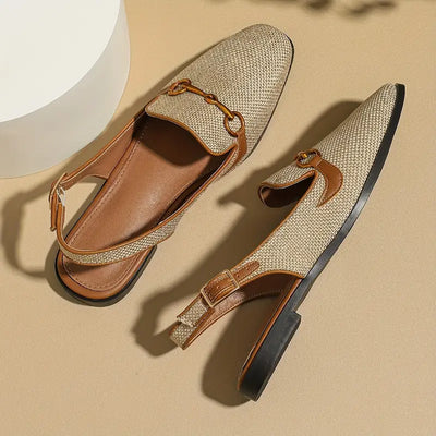 BIANCA | Elegant retro flat sandals for a refined look