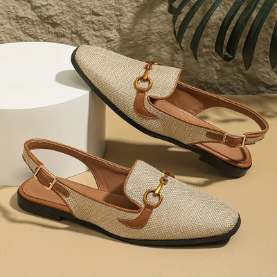 BIANCA | Elegant retro flat sandals for a refined look