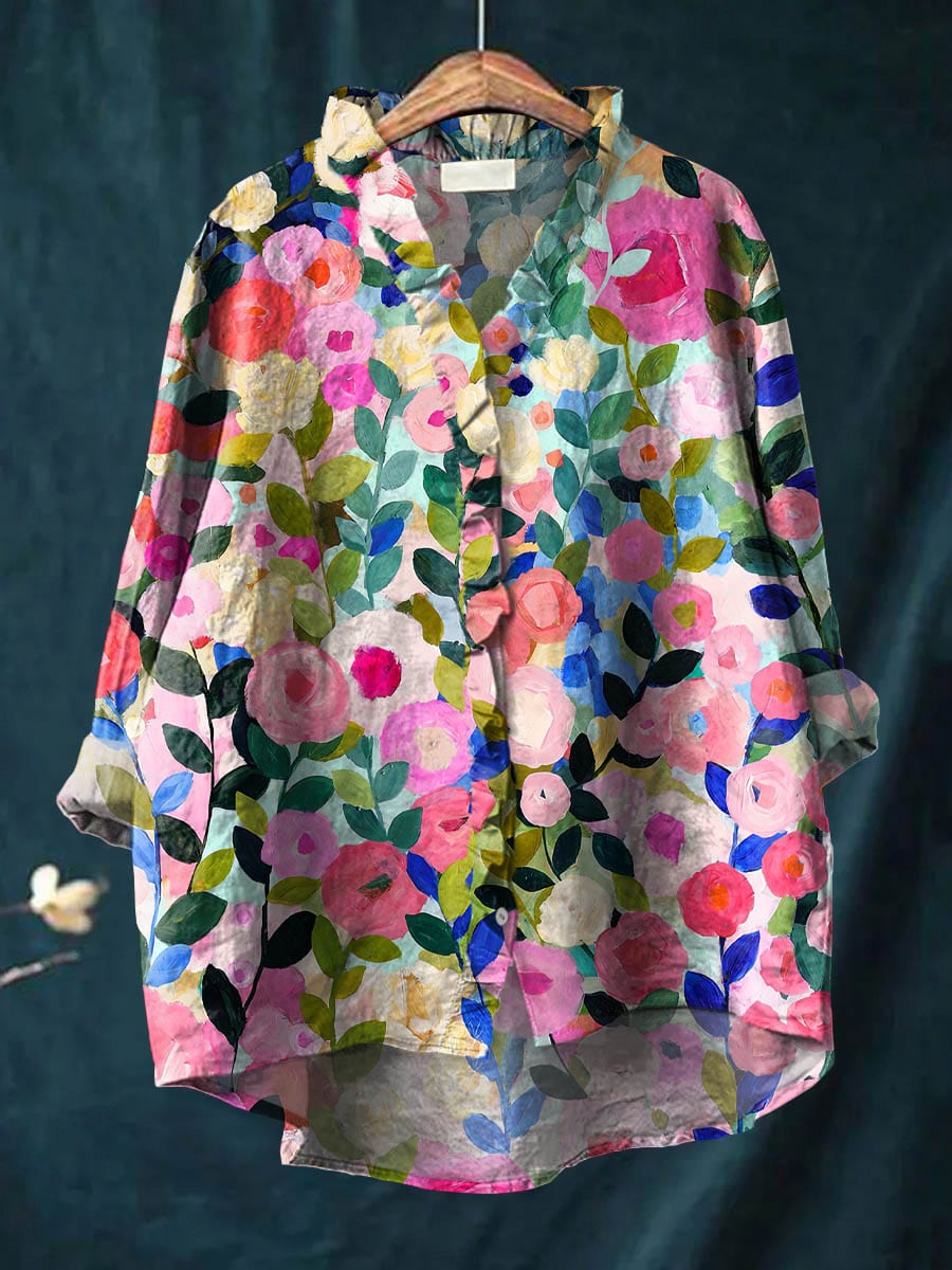 Alisa Vintage Colourful Blouse
