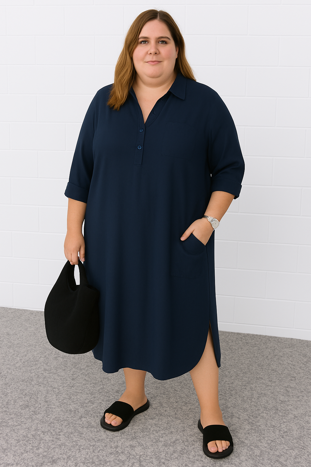 Hazel™ | Half-Button Tummy Covering Dress
