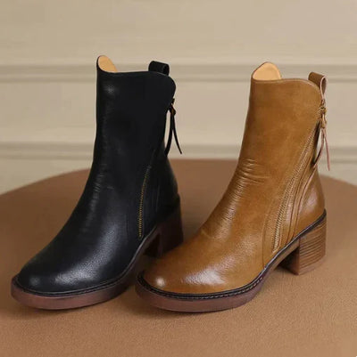 Mandy™ - Leather Ankle Boots