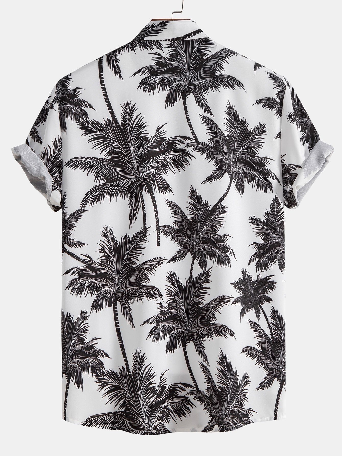Palm Tree Print Button Up Shirt & Swim Shorts