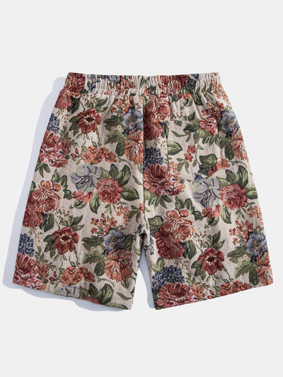 Floral Jacquard Cuban Shirt & Shorts