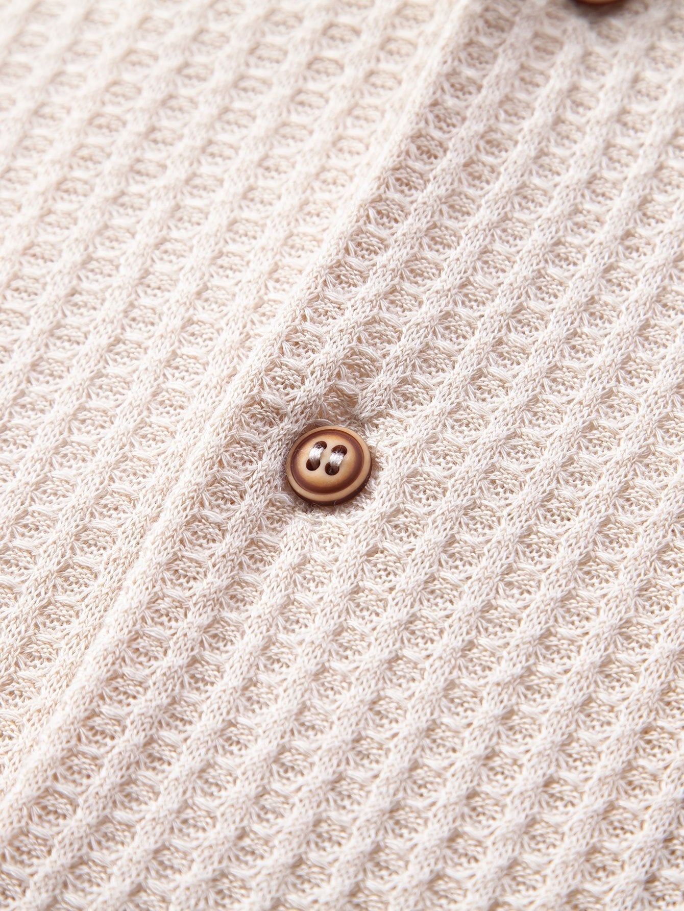 Riviera Knitted Waffle Cuban Shirt & Straight Leg Linen Pants Set