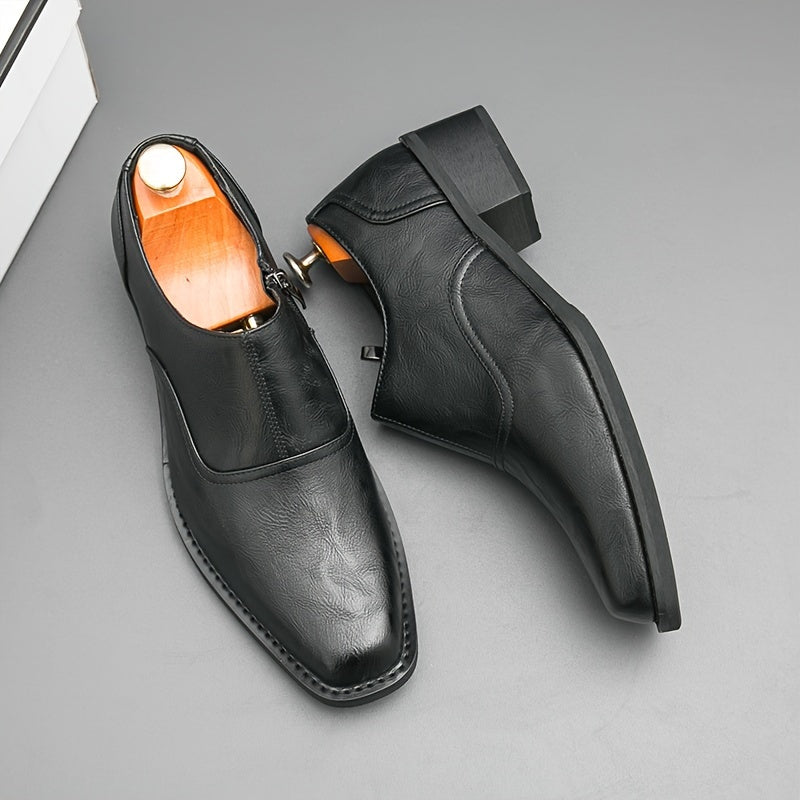 Ravello Leather Side-Zip Loafers