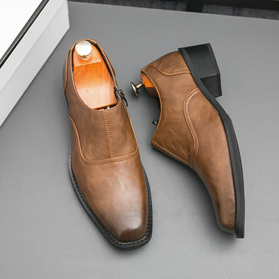 Ravello Leather Side-Zip Loafers