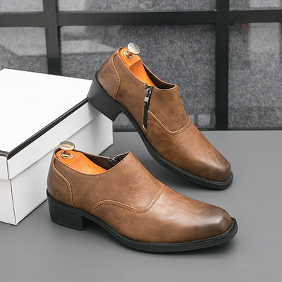 Ravello Leather Side-Zip Loafers
