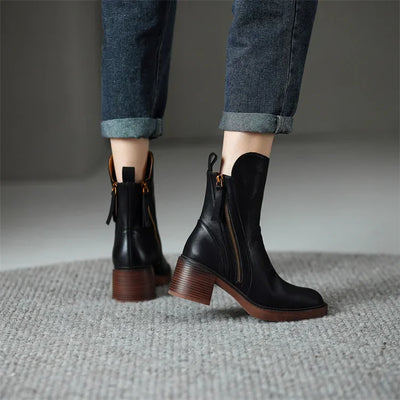 Mandy™ - Leather Ankle Boots