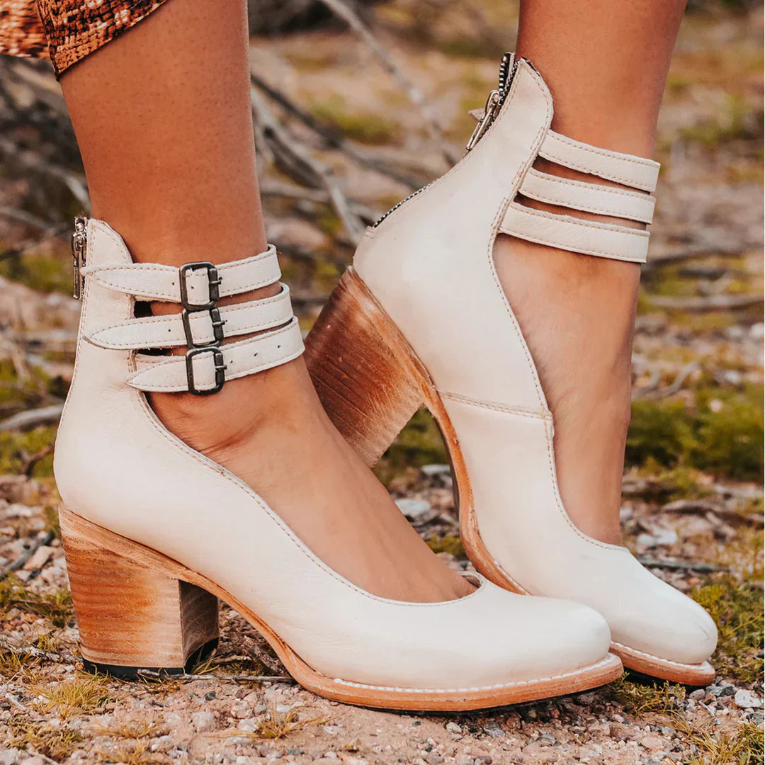 Megan™ - Leather Ankle Boots