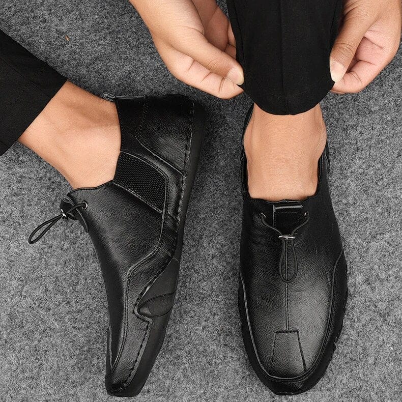 LORENZO LEATHER SLIP-ONS