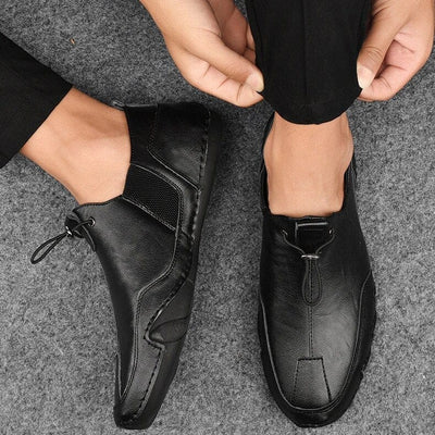 LORENZO LEATHER SLIP-ONS
