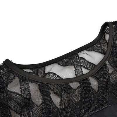 Evelyn™ | Elegant Lace Sleeve Tummy Covering Dress