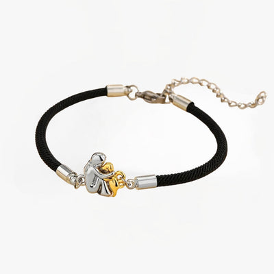 Elisa - Bracelet with Cord and Dog Icon